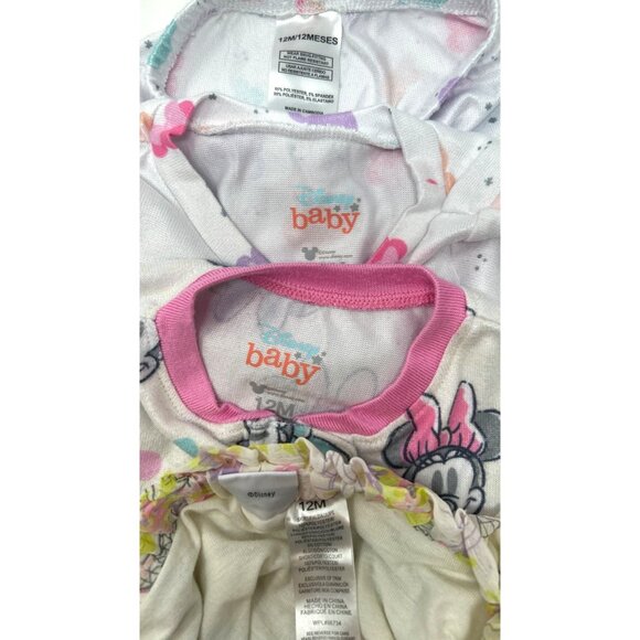 Disney Baby Girls 4-Piece Minnie Mouse - Pajamas, Shirt, Pants &‎ Skirt Size 12M - Picture 9 of 10